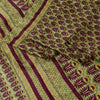 Sanskriti Vintage Brown Sarees Art Silk Sustainable Fabric Craft Printed Sewing 5 Yard Sari