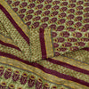 Sanskriti Vintage Brown Sarees Art Silk Sustainable Fabric Craft Printed Sewing 5 Yard Sari