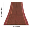 Sanskriti Vintage Sarees Brown Indian Cotton Printed Sari 6+yard Craft Fabric