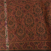 Sanskriti Vintage Sarees Brown Indian Cotton Printed Sari 6+yard Craft Fabric