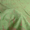 Sanskriti Vintage Sarees Indian Green Pure Silk Printed Sari 5yd Craft Fabric