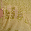 Sanskriti Vintage Sarees Green Block Printed Pure Cotton Sari Soft Craft Sustainable Fabric