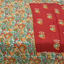 Load image into Gallery viewer, Sanskriti Vintage Sarees Indian Red Pure Cotton Printed Sari Soft Craft Fabric
