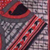 Sanskriti Vintage Sarees Red & Black Pure Cotton Printed Sari 5yd Craft Fabric