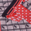 Sanskriti Vintage Sarees Red & Black Pure Cotton Printed Sari 5yd Craft Fabric
