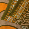 Sanskriti Vintage Sarees Green 100% Pure Cotton Printed Sari Soft Craft Fabric