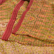 Load image into Gallery viewer, Sanskriti Vintage Sarees Green/Red Pure Cotton Printed Woven Sari Craft Fabric
