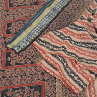 Sanskriti Vintage Sarees Indian Multi Printed Pure Cotton Sari 5yd Craft Fabric