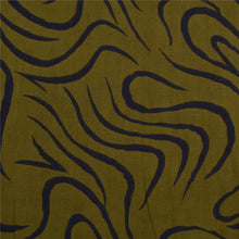 Load image into Gallery viewer, Sanskriti Vintage Sarees Green/Ivory Pure Cotton Printed Sari 5yd Craft Fabric
