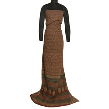 Load image into Gallery viewer, Sanskriti Vintage Sarees Indian Dark Red Pure Cotton Printed Sari Craft Fabric
