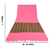 Sanskriti Vintage Sarees Pink/Black Human Printed Pure Cotton Sari Craft Sustainable Fabric