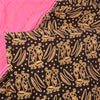 Sanskriti Vintage Sarees Pink/Black Human Printed Pure Cotton Sari Craft Sustainable Fabric