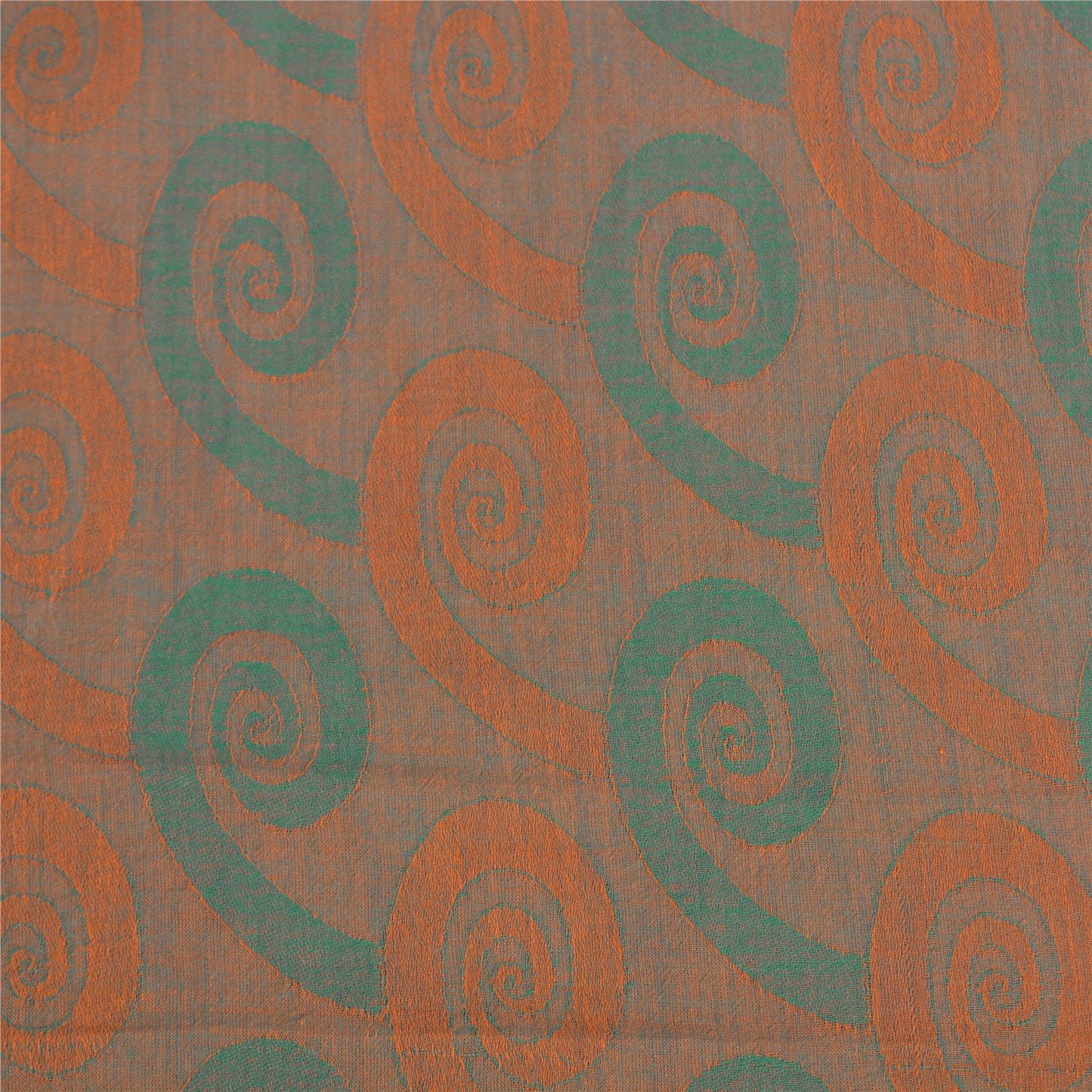 Sanskriti Vintage Sarees Indian Peach Pure Cotton Woven Sari Soft Craft Sustainable Fabric