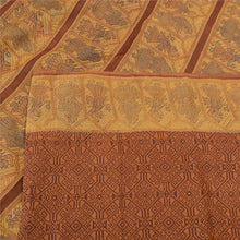 Load image into Gallery viewer, Sanskriti Vintage Sarees Brown Women Printed Pure Cotton Sari 5yd Craft Fabric
