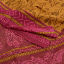Load image into Gallery viewer, Sanskriti Vintage Sarees Green/Purple Pure Cotton Printed Sari 5yd Craft Fabric
