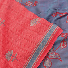 Load image into Gallery viewer, Sanskriti Vintage Sarees Indian Pink/Blue Pure Cotton Printed Sari Craft Fabric
