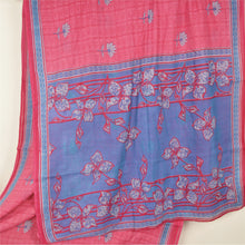 Load image into Gallery viewer, Sanskriti Vintage Sarees Indian Pink/Blue Pure Cotton Printed Sari Craft Fabric
