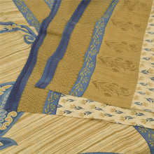 Load image into Gallery viewer, Sanskriti Vintage Sarees From India Cream Pure Cotton Printed Sari Craft Fabric
