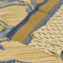 Load image into Gallery viewer, Sanskriti Vintage Sarees From India Cream Pure Cotton Printed Sari Craft Fabric
