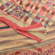 Sanskriti Vintage Sarees Multi Pure Cotton Elephant Cart Print Sari Craft Fabric