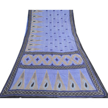 Load image into Gallery viewer, Sanskriti Vintage Sarees Indian Blue 100% Pure Cotton Printed Sari Craft Fabric
