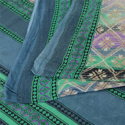 Sanskriti Vintage Sarees Indian Multi Pure Cotton Printed Sari Soft Craft Sustainable Fabric