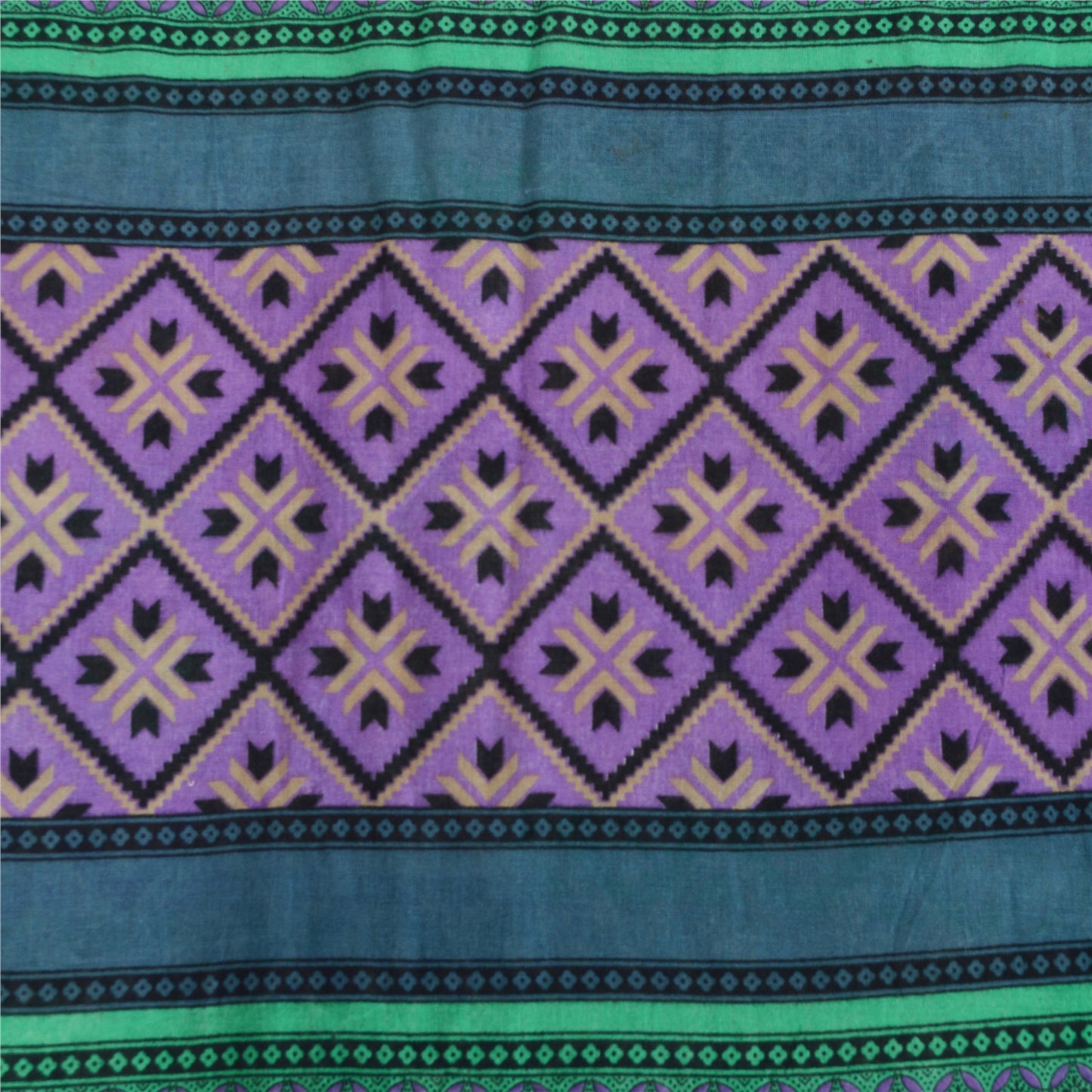 Sanskriti Vintage Sarees Indian Multi Pure Cotton Printed Sari Soft Craft Sustainable Fabric