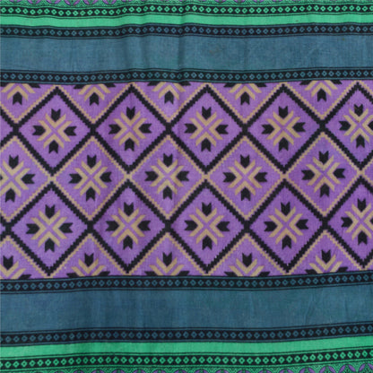 Sanskriti Vintage Sarees Indian Multi Pure Cotton Printed Sari Soft Craft Sustainable Fabric