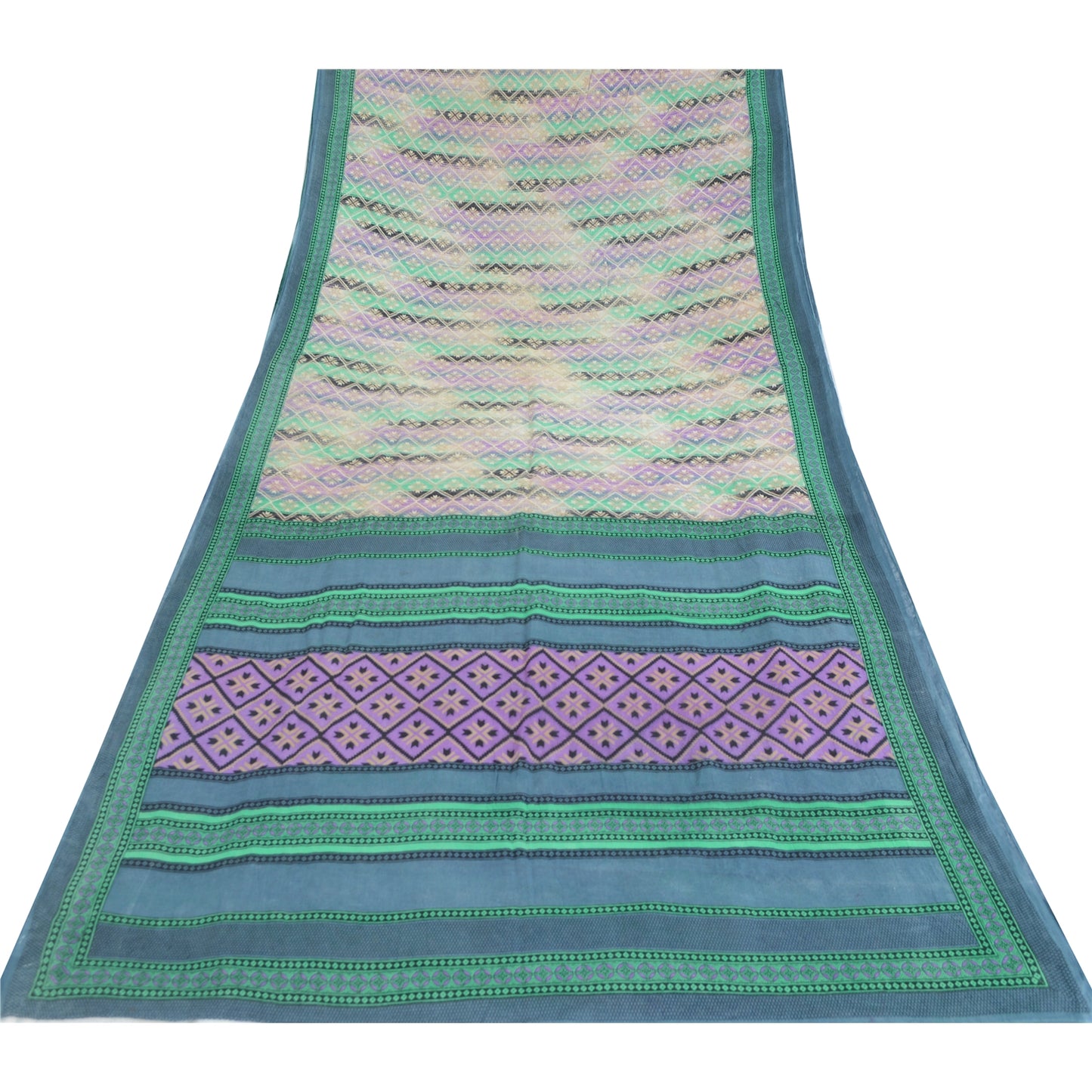 Sanskriti Vintage Sarees Indian Multi Pure Cotton Printed Sari Soft Craft Sustainable Fabric