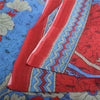 Sanskriti Vintage Sarees Red From India Pure Cotton Printed Sari Craft Sustainable Fabric
