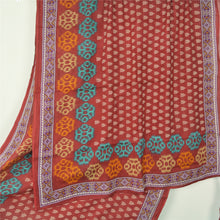 Load image into Gallery viewer, Sanskriti Vintage Sarees Red Indian Pure Cotton Printed Sari Soft Craft Fabric

