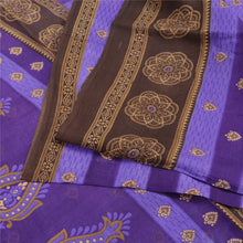 Load image into Gallery viewer, Sanskriti Vintage Sarees Purple Indian Pure Cotton Printed Sari 5yd Craft Fabric
