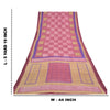 Sanskriti Vintage Sarees Indian Pink 100% Pure Cotton Printed Sari Craft Sustainable Fabric