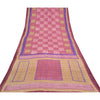 Sanskriti Vintage Sarees Indian Pink 100% Pure Cotton Printed Sari Craft Sustainable Fabric
