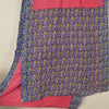 Sanskriti Vintage Sarees Pink/Purple Pure Cotton Printed Sari 5yd Craft Sustainable Fabric