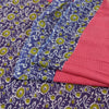 Sanskriti Vintage Sarees Pink/Purple Pure Cotton Printed Sari 5yd Craft Sustainable Fabric