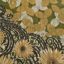 Load image into Gallery viewer, Sanskriti Vintage Sarees Green 100% Pure Cotton Printed Sari 5yd Craft Fabric
