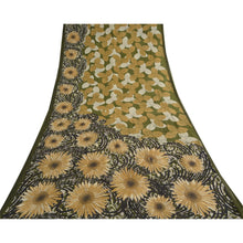 Load image into Gallery viewer, Sanskriti Vintage Sarees Green 100% Pure Cotton Printed Sari 5yd Craft Fabric
