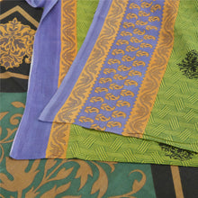 Load image into Gallery viewer, Sanskriti Vintage Sarees Green Pure Cotton Printed Sari 5yd Soft Craft Fabric
