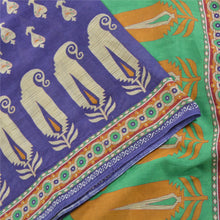 Load image into Gallery viewer, Sanskriti Vintage Sarees Indian Purple Pure Cotton Printed Sari 5yd Craft Fabric
