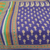 Sanskriti Vintage Sarees Indian Purple Pure Cotton Printed Sari 5yd Craft Sustainable Fabric
