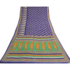 Sanskriti Vintage Sarees Indian Purple Pure Cotton Printed Sari 5yd Craft Sustainable Fabric