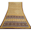 Sanskriti Vintage Sarees Light Yellow Pure Cotton Printed Sari 5yd Craft Sustainable Fabric