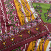 Sanskriti Vintage Sarees Multi Indian Pure Cotton Printed Sari 5yd Craft Sustainable Fabric