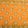 Sanskriti Vintage Sarees Yellow Pure Cotton Patan Patola Ikat Print Sari Sustainable Fabric