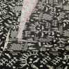 Sanskriti Vintage Sarees Ivory/Black Blend Cotton Warli Art Printed Sari Sustainable Fabric
