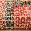 Sanskriti Vintage Sarees Red Pure Cotton Ikat Print Woven Sari 5yd Craft Sustainable Fabric