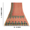 Sanskriti Vintage Sarees Red Pure Cotton Ikat Print Woven Sari 5yd Craft Sustainable Fabric