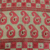 Sanskriti Vintage Sarees From India Red Pure Cotton Print Sari 5yd Craft Sustainable Fabric