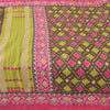 Sanskriti Vintage Sarees Brown/Pink Patan Patola Pure Cotton Printed Sari Sustainable Fabric